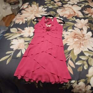 BCBGMaxAzria Silk Halter Cocktail Dress